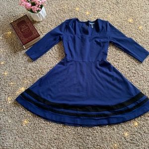 Blue and black Modcloth dress